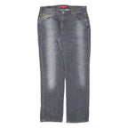 LEVI'S 505 Low Rise Womens Jeans Black Slim Straight Charcoal Wash W34 L31