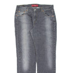 LEVI'S 505 Low Rise Womens Jeans Black Slim Straight Charcoal Wash W34 L31