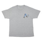 LEE Mens Grey Graphic T-Shirt L Short Sleeve Crew Neck Casual Cotton Blend