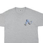 LEE Mens Grey Graphic T-Shirt L Short Sleeve Crew Neck Casual Cotton Blend