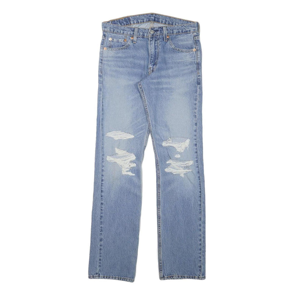 LEVI'S Mens Jeans Blue Regular Straight Denim Light W29 L32 Distressed