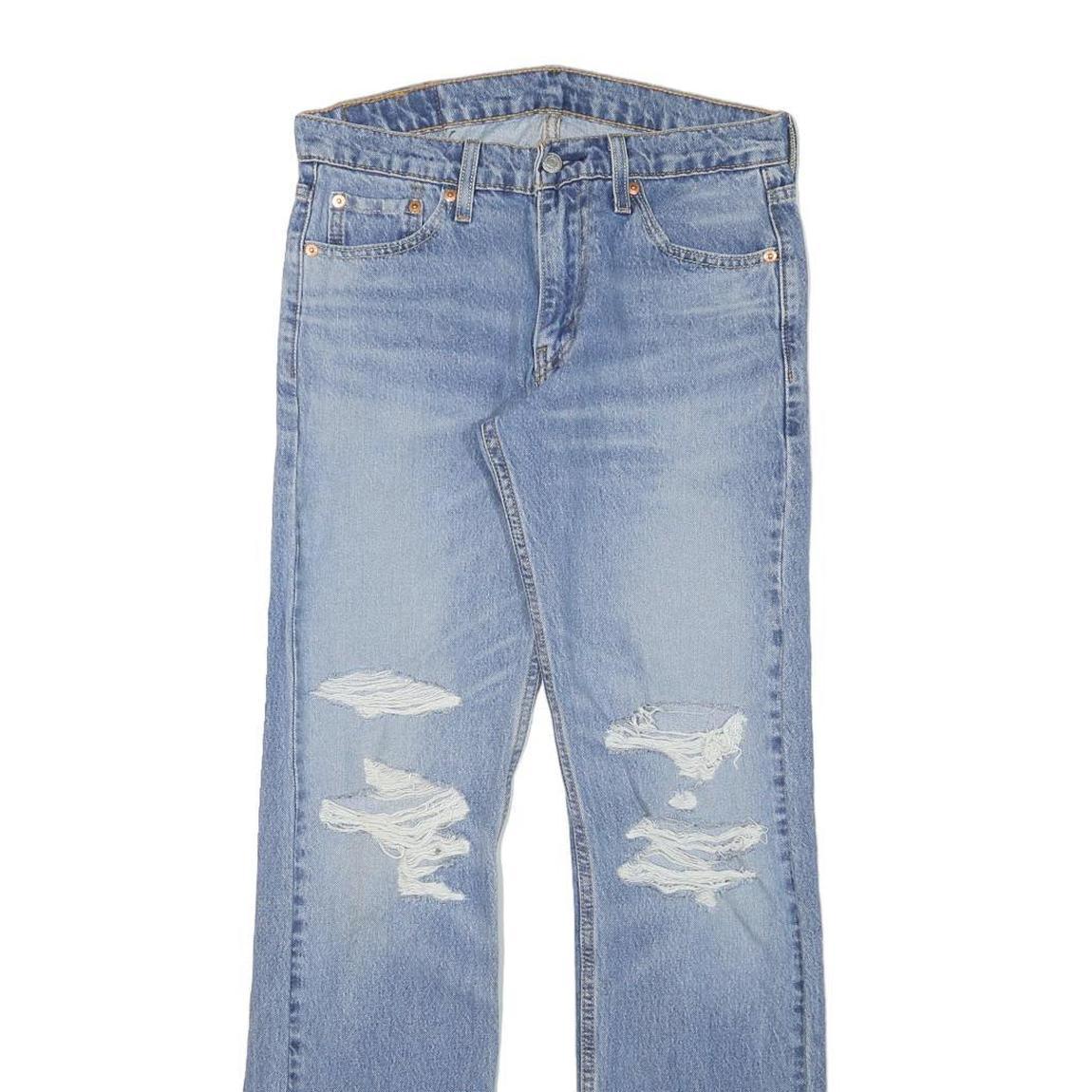 LEVI'S Mens Jeans Blue Regular Straight Denim Light W29 L32 Distressed