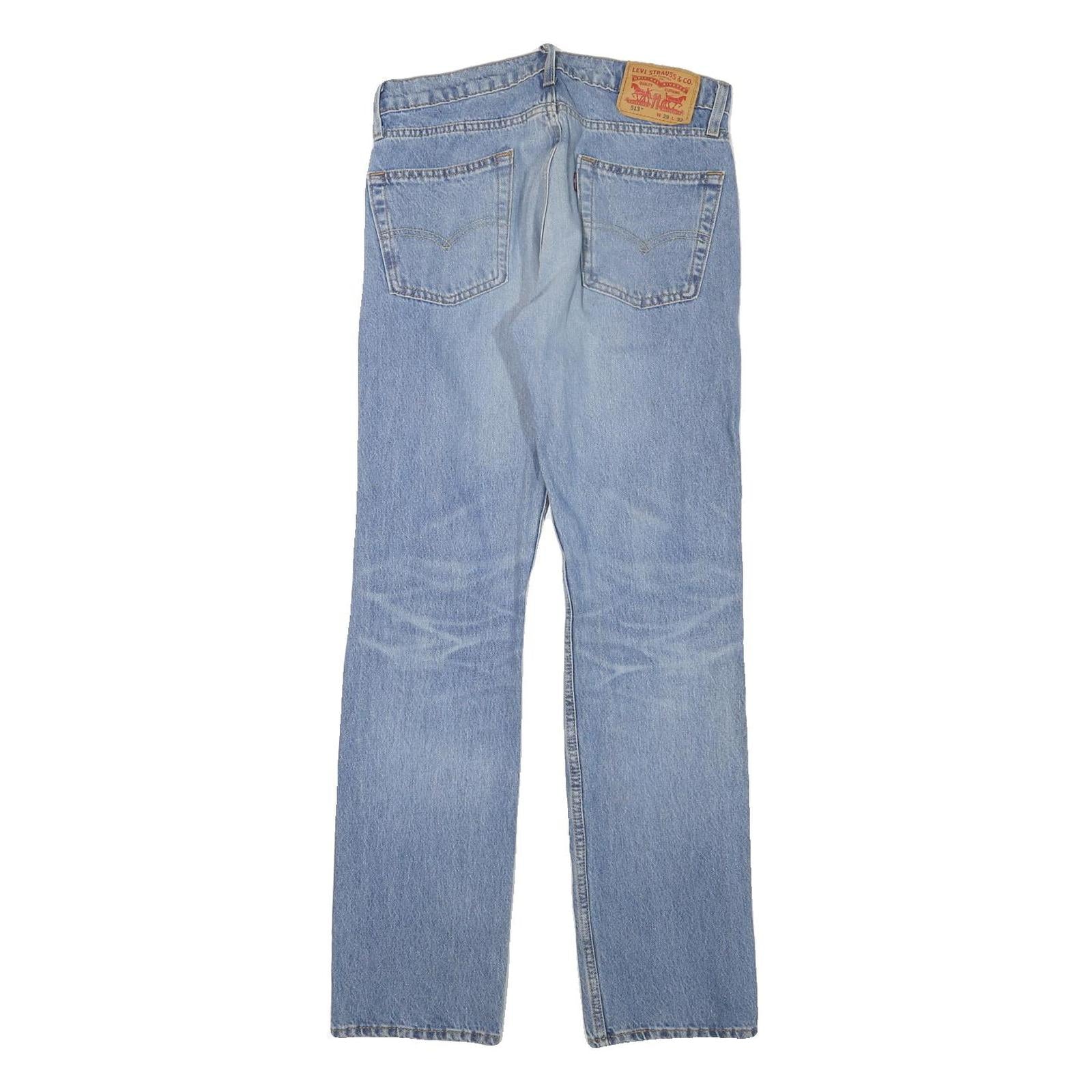 LEVI'S Mens Jeans Blue Regular Straight Denim Light W29 L32 Distressed