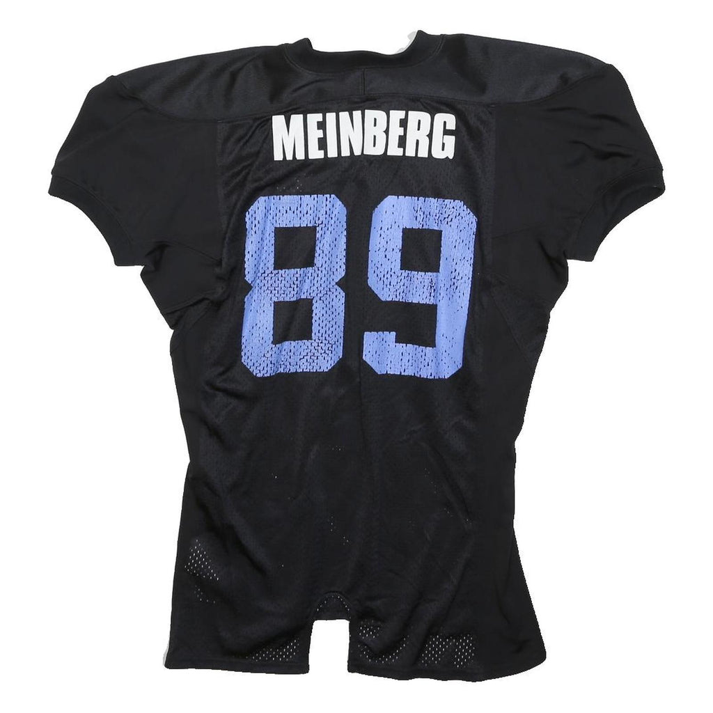 NIKE Mens Black & Blue Helena 89 Football Shirt L Short Sleeve V-Neck Athletic