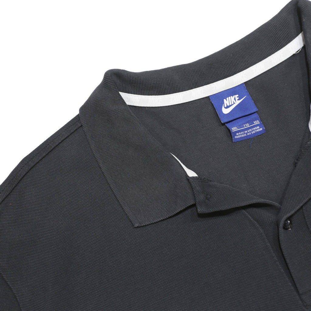 NIKE Mens Black Polo Shirt 2XL Cotton Blend Short Sleeve Plain Classic