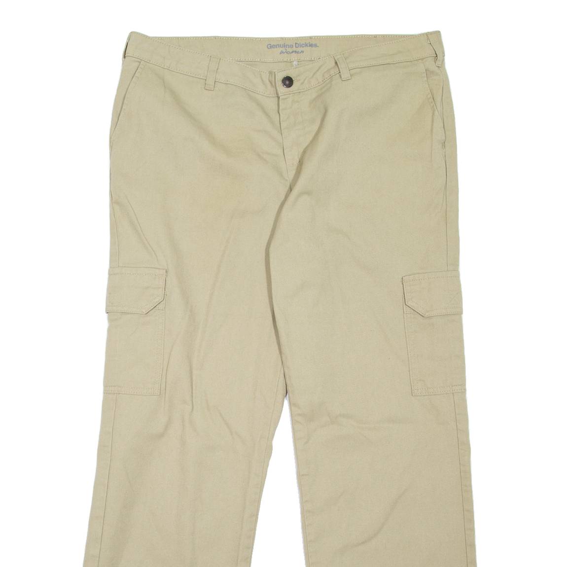 DICKIES Cargo Workwear Womens Trousers Beige Relaxed Straight W36 L30