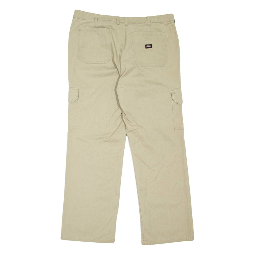 DICKIES Cargo Workwear Womens Trousers Beige Relaxed Straight W36 L30