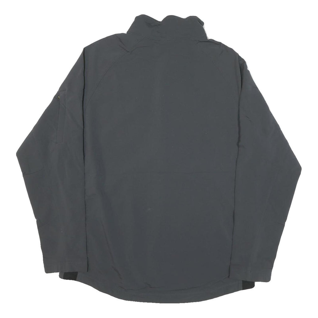 NIKE Mens Grey Jacket L Polyester Blend Zip Plain Lightweight Sportswear