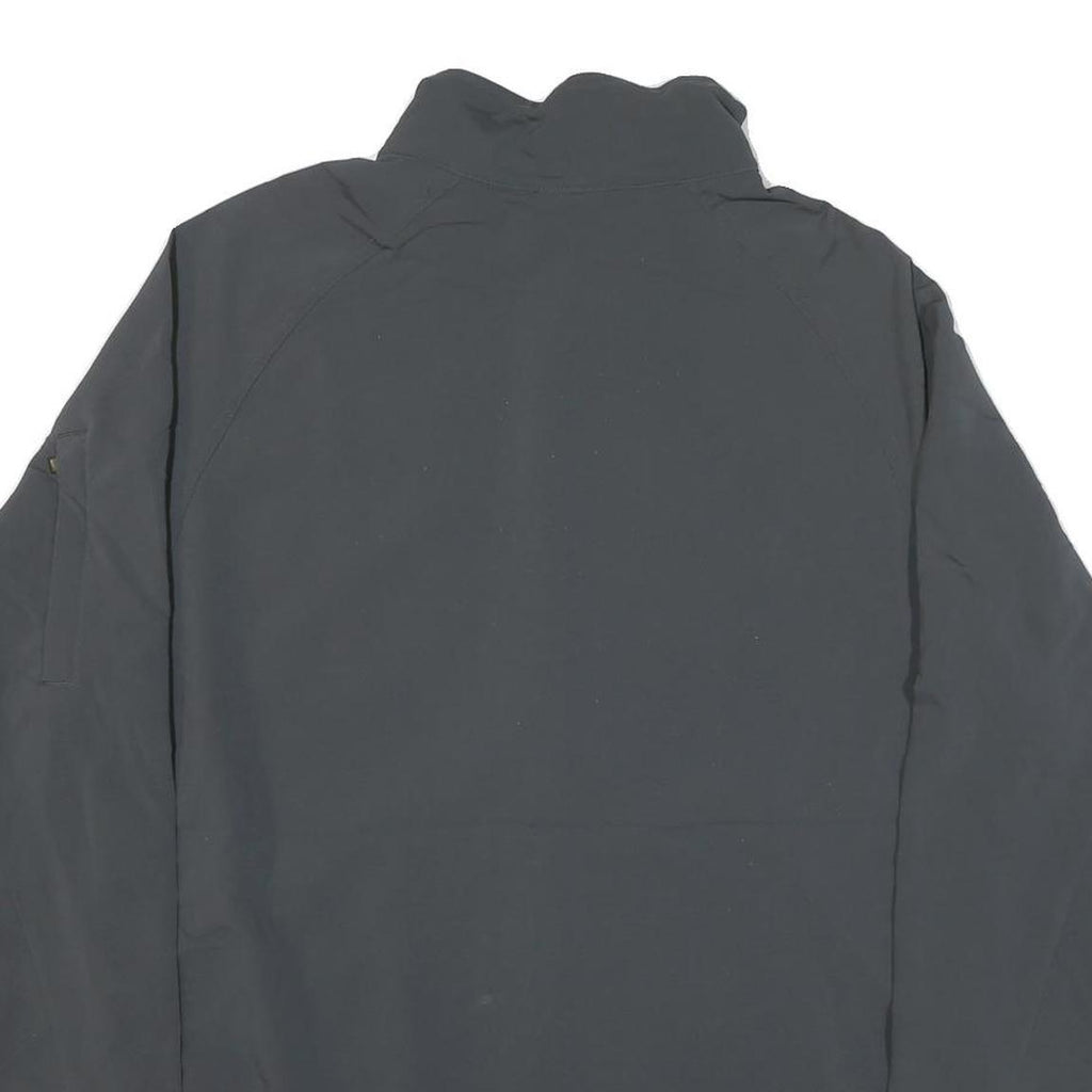 NIKE Mens Grey Jacket L Polyester Blend Zip Plain Lightweight Sportswear