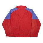 COLUMBIA Mens Red & Blue Outdoor Jacket L Synthetic Woven Plain Zip Lightweight