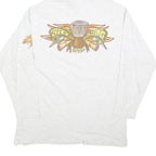 HARDWEAR Womens White Big Bang Squad Hoodie L Cartoon Graphic Cotton Blend