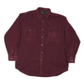 ROPER Mens Maroon Shirt XL Cotton Blend Casual Button Up Long Sleeve Western