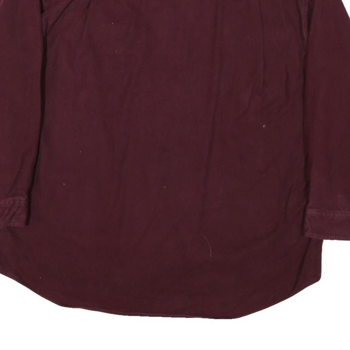 ROPER Mens Maroon Shirt XL Cotton Blend Casual Button Up Long Sleeve Western