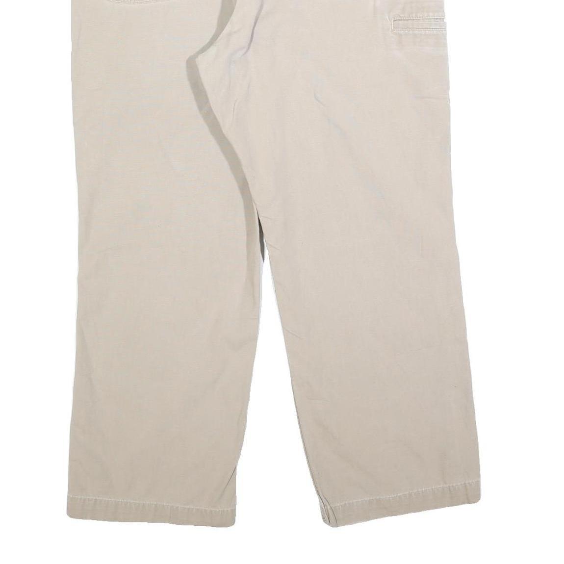 CARHARTT Mens Cotton Blend Beige Relaxed Straight Trousers W40 L28 Workwear