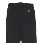 CARHARTT Mens Regular Black Cotton Blend Zip Regular Fit Trousers W40 L28