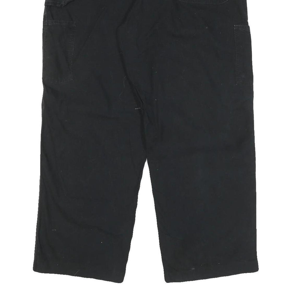CARHARTT Mens Regular Black Cotton Blend Zip Regular Fit Trousers W40 L28