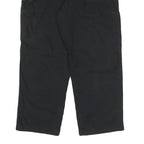 CARHARTT Mens Regular Black Cotton Blend Zip Regular Fit Trousers W40 L28