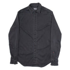 REPLAY Mens Plain Shirt Black Long Sleeve S