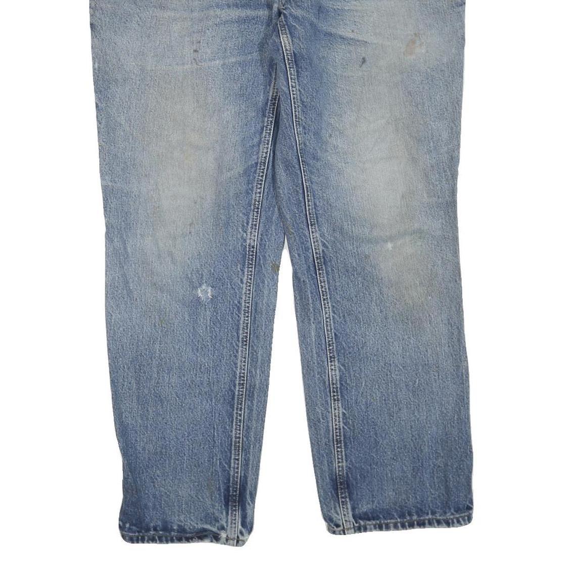 CARHARTT Mens Blue Regular Fit Denim Jeans W38 L30 Workwear Cotton Blend Zip