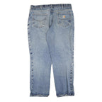 CARHARTT Mens Blue Regular Fit Denim Jeans W38 L30 Workwear Cotton Blend Zip
