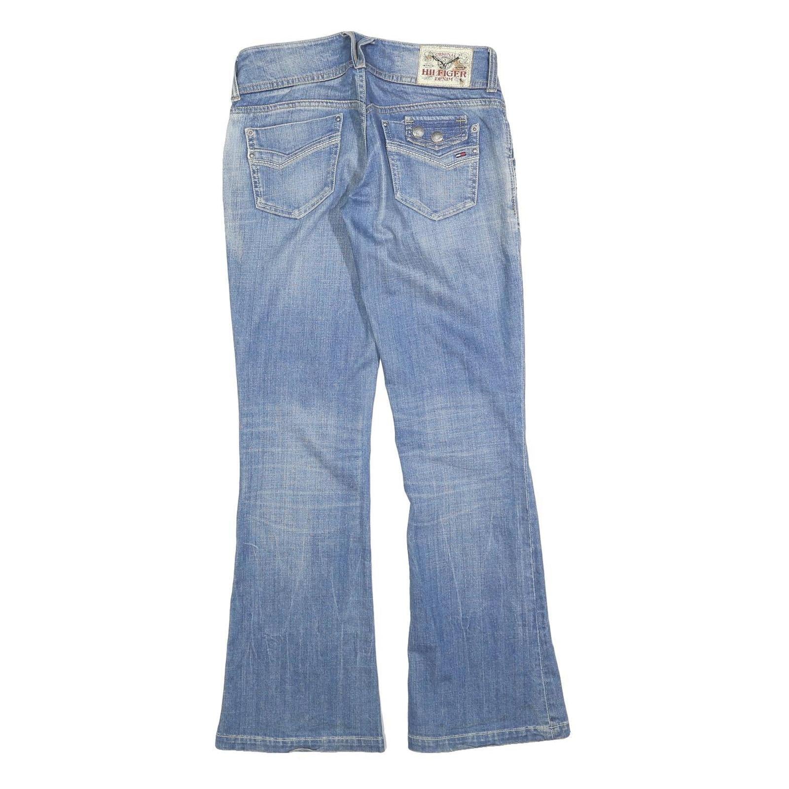 TOMMY HILFIGER Womens Regular Fit Blue Bootcut Denim W30 L30 Designer Jeans