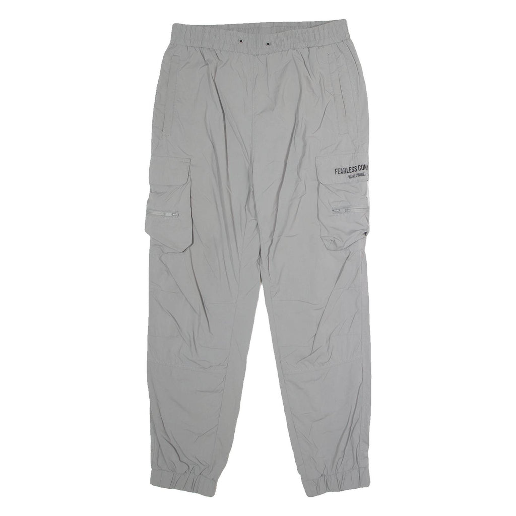 BLACK SQUAD Cargo Mens Trousers Grey Regular Straight W32 L28