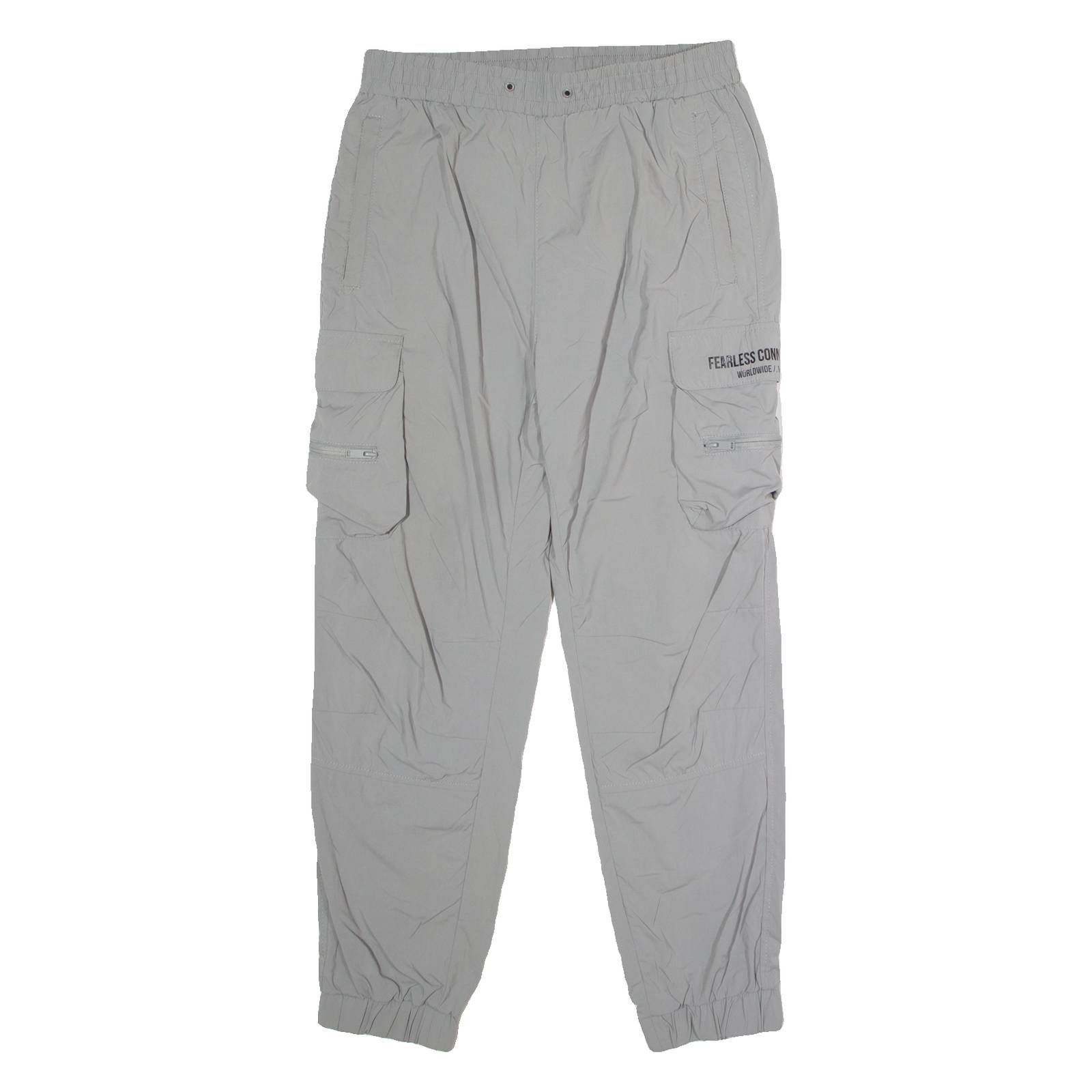 BLACK SQUAD Cargo Mens Trousers Grey Regular Straight W32 L28