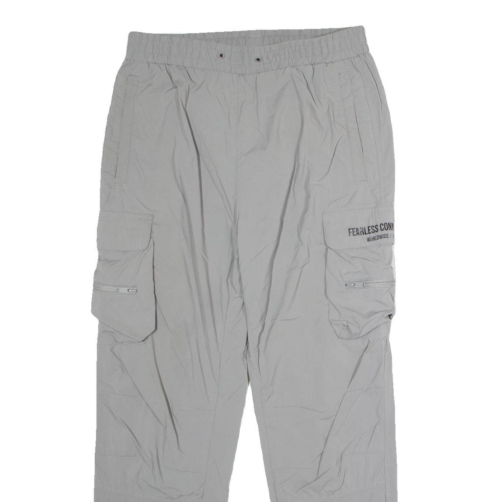 BLACK SQUAD Cargo Mens Trousers Grey Regular Straight W32 L28