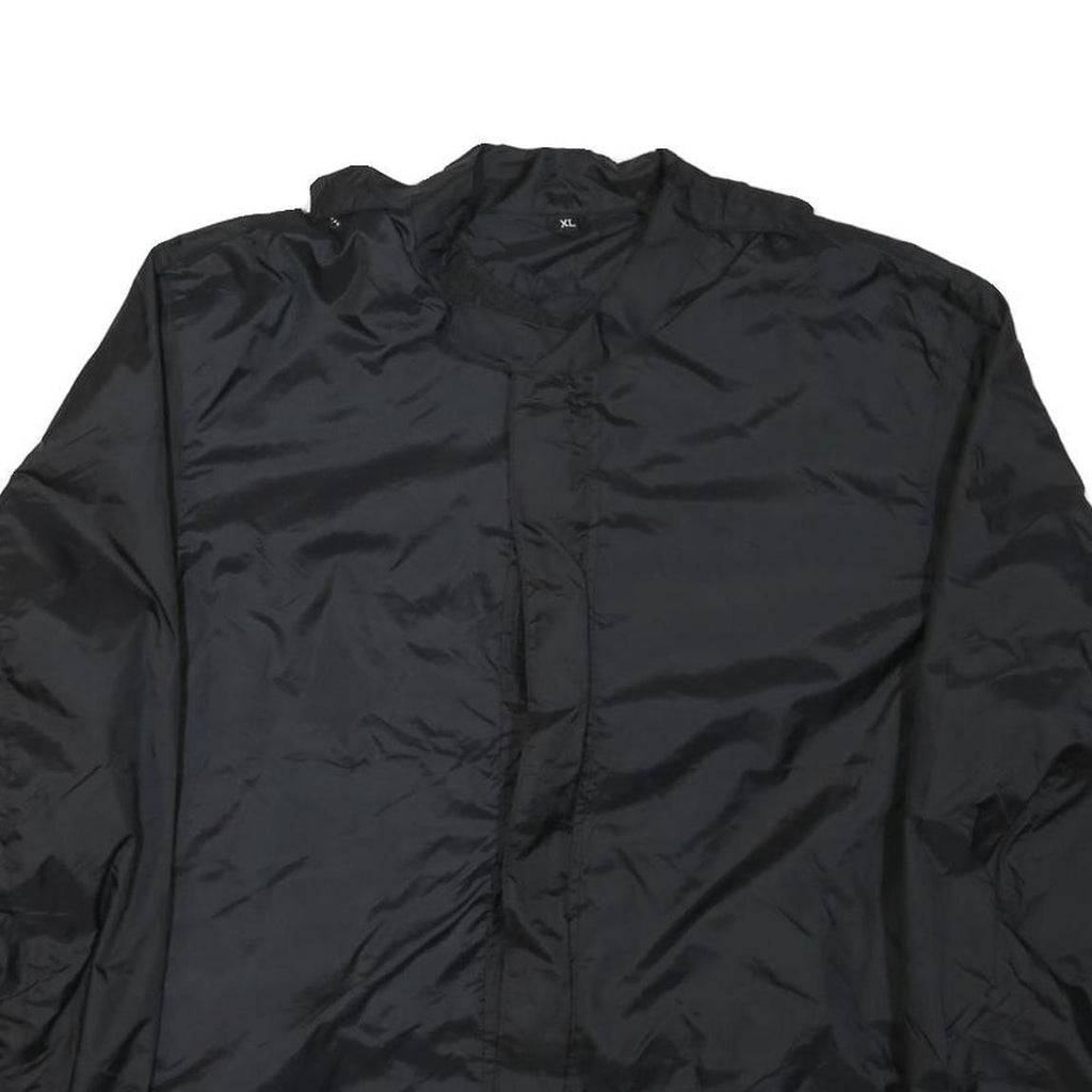 HARLEY DAVIDSON Mens Black Nylon Jacket XL Zip Lightweight Plain