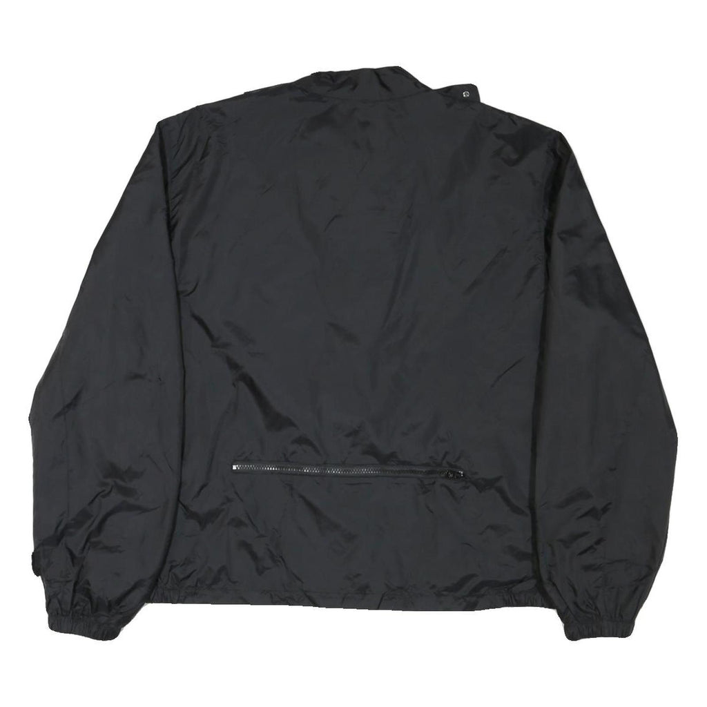 HARLEY DAVIDSON Mens Black Nylon Jacket XL Zip Lightweight Plain