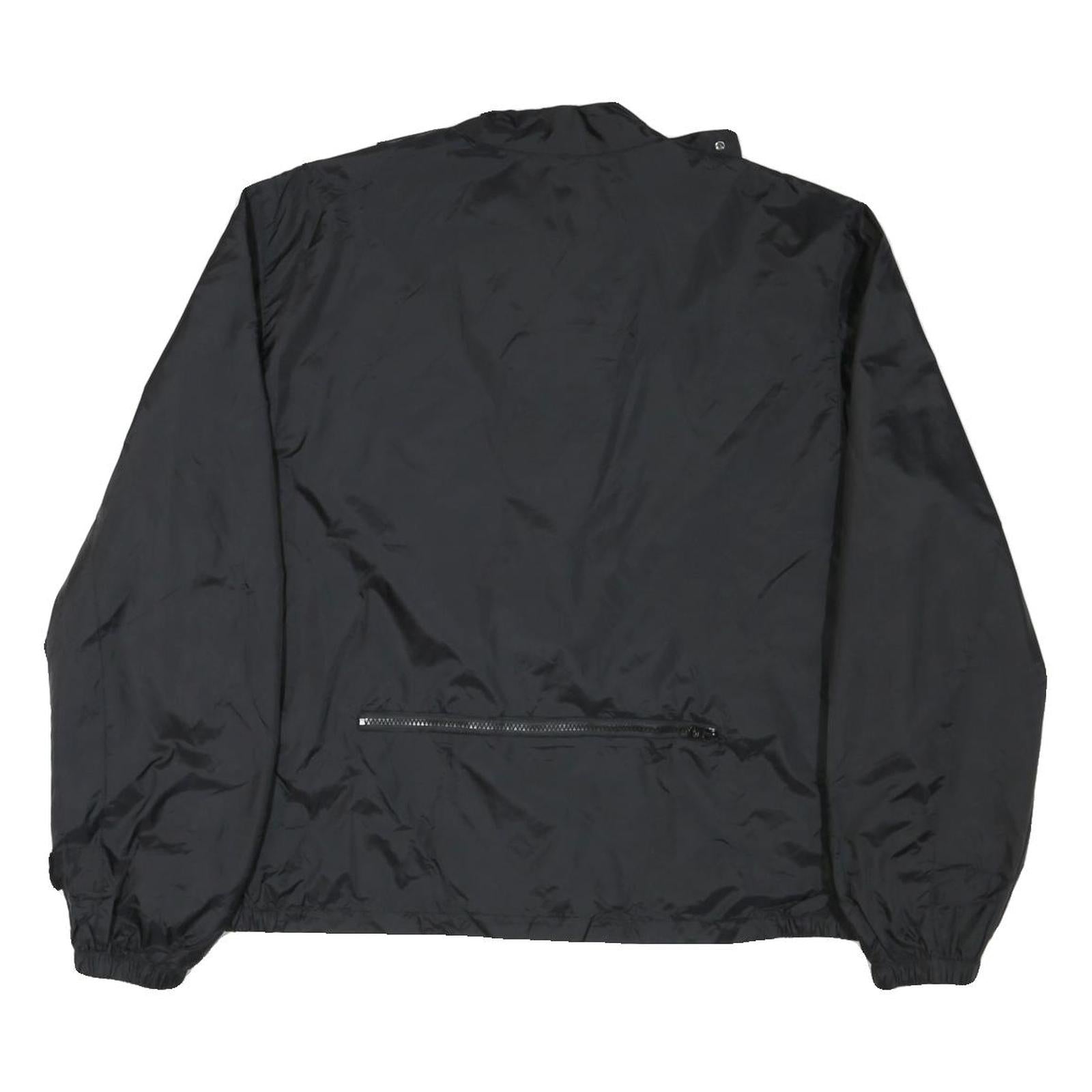 HARLEY DAVIDSON Mens Black Nylon Jacket XL Zip Lightweight Plain