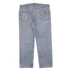 CARHARTT Mens Jeans Blue Regular Straight Denim Light W38 L30 Zip Cotton Blend