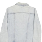 LEVI'S Mens Blue Cotton Denim Jacket M Button Plain Classic Distressed