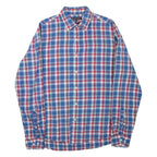 MICHAEL KORS Mens Shirt Blue Check Long Sleeve M