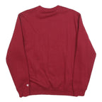CHAMPION Mens Red Crew Neck S Sweatshirt Cotton Blend Classic Logo