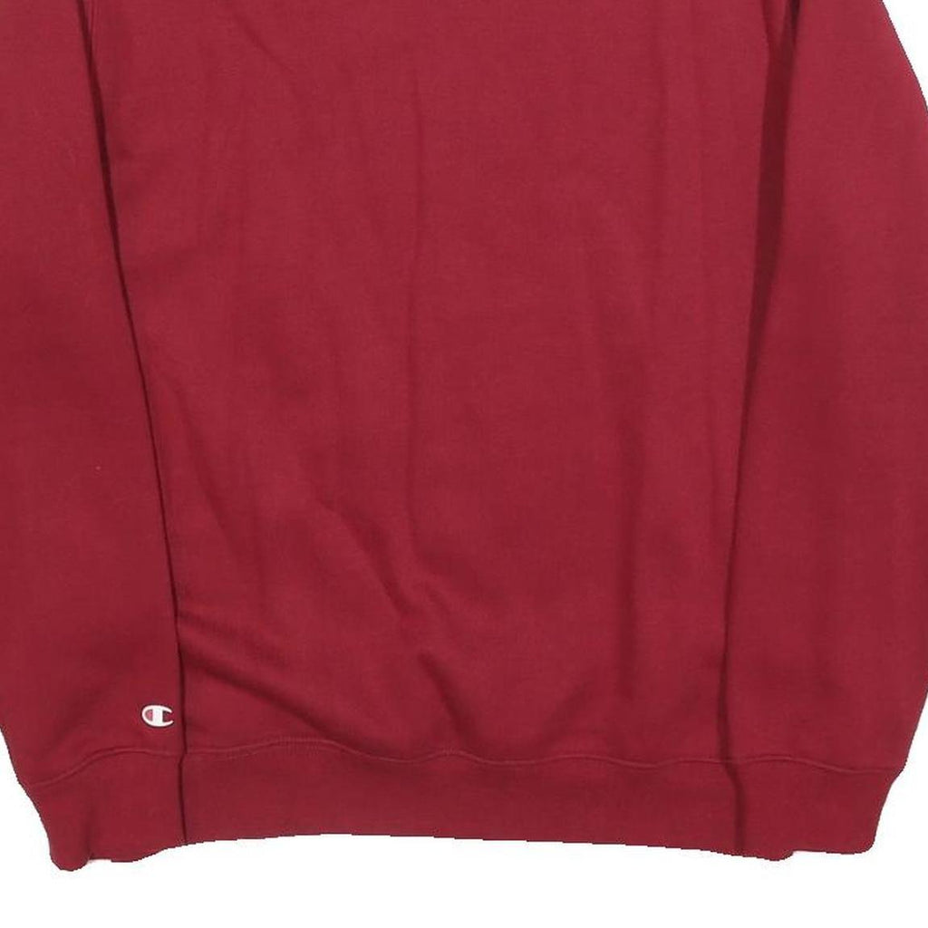 CHAMPION Mens Red Crew Neck S Sweatshirt Cotton Blend Classic Logo