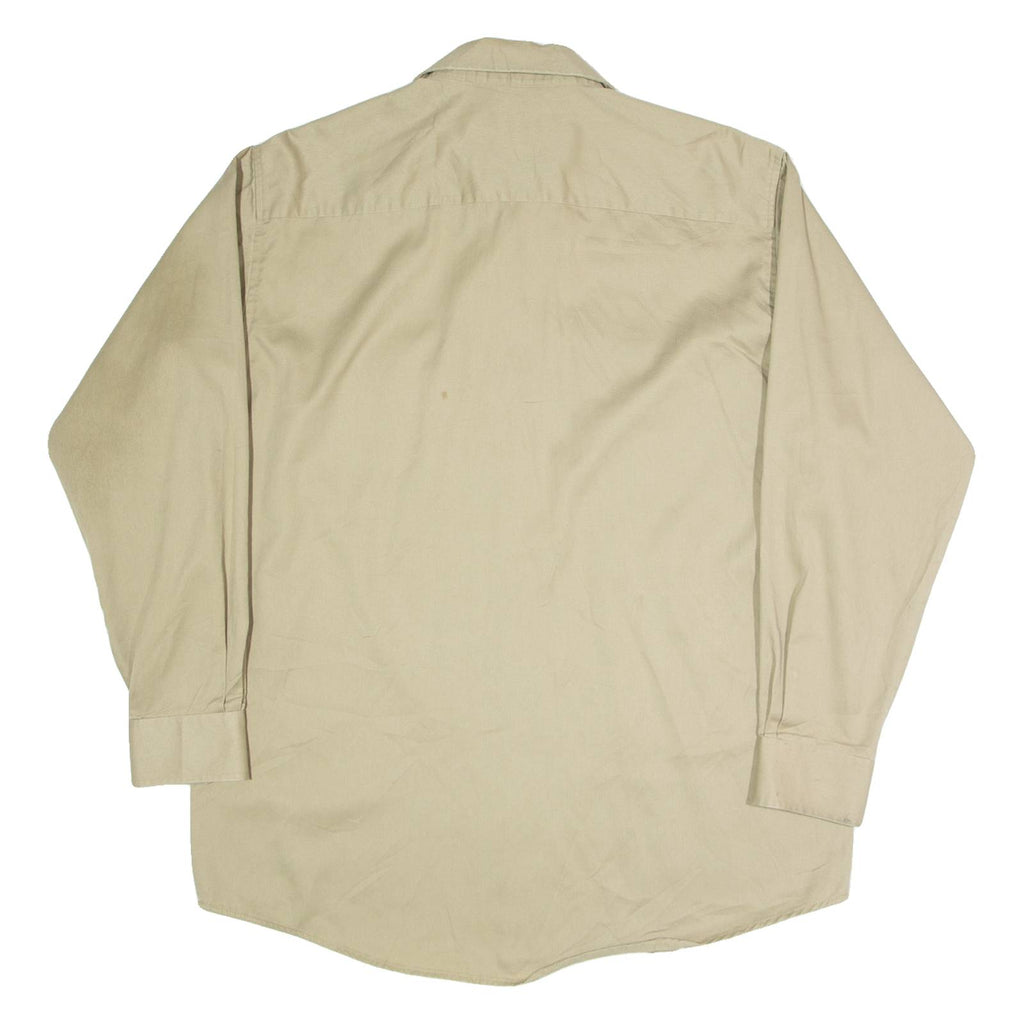 BIG MAC Mens Worker Shirt Beige Long Sleeve XL