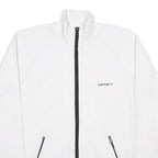 CARHARTT Womens White Cotton Blend Zip Jacket M Plain Casual Lightweight