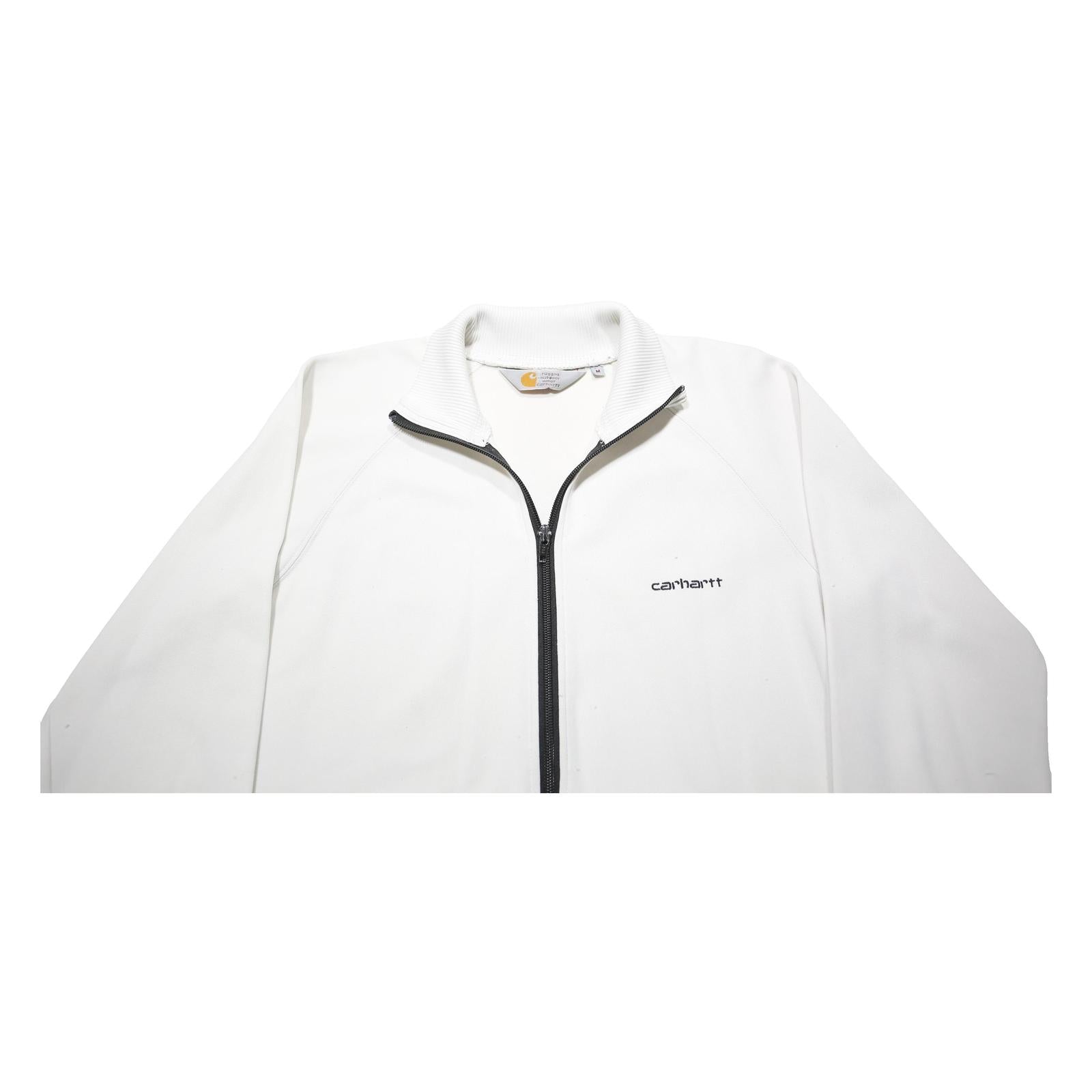 CARHARTT Womens White Cotton Blend Zip Jacket M Plain Casual Lightweight
