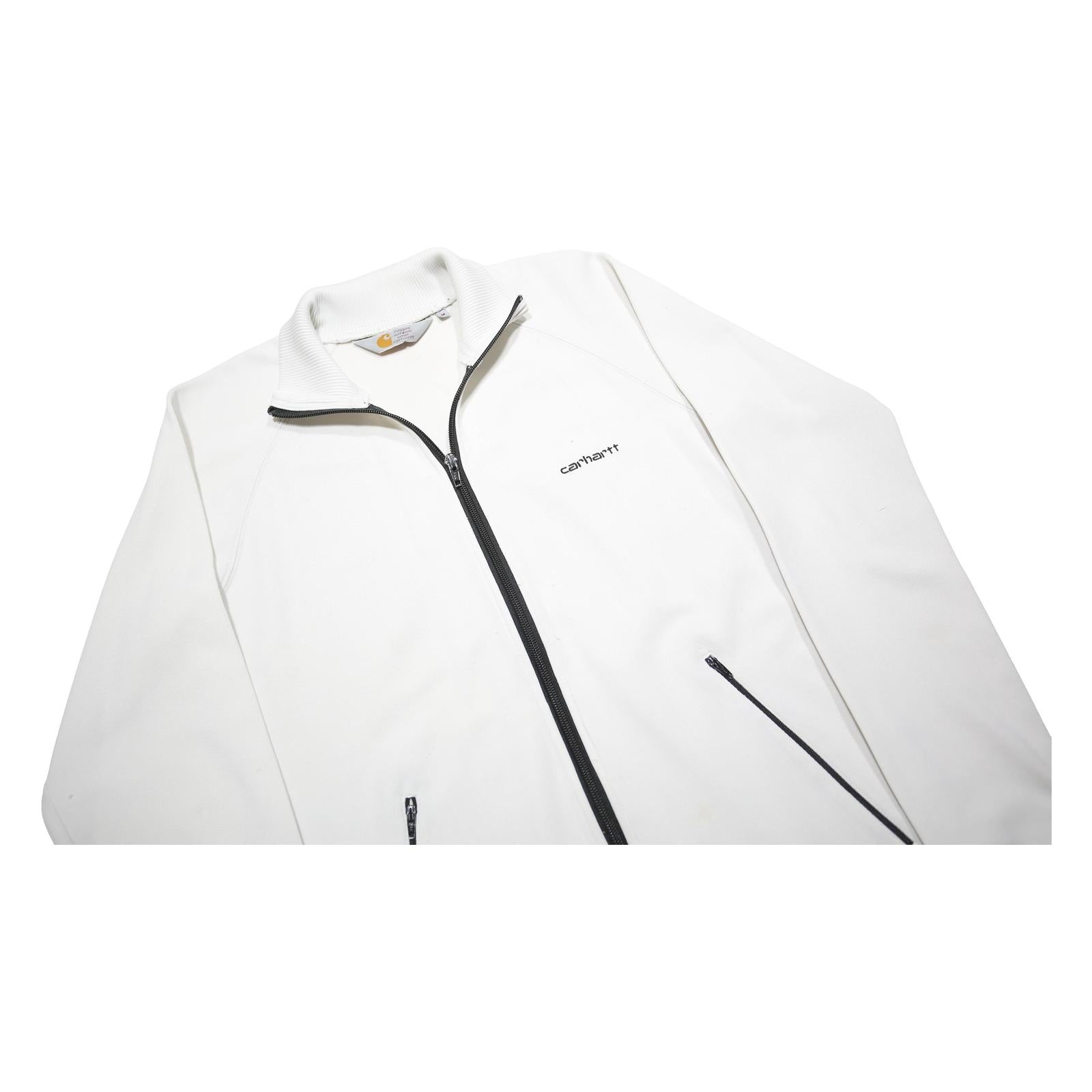 CARHARTT Womens White Cotton Blend Zip Jacket M Plain Casual Lightweight