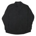 ZARA Womens Black Basic Shirt Long Sleeve Collared Plain M Cotton Blend