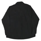 ZARA Womens Black Basic Shirt Long Sleeve Collared Plain M Cotton Blend