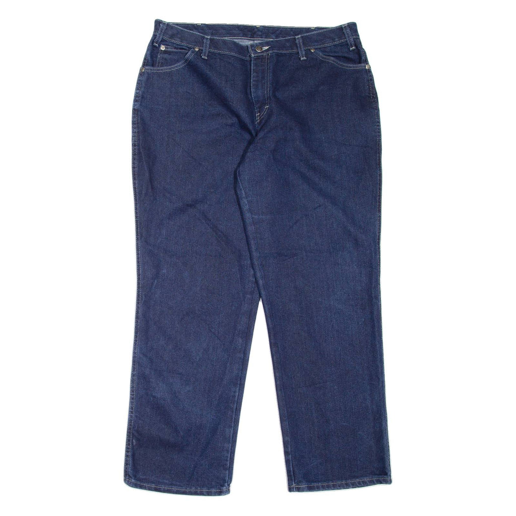 DICKIES Workwear Womens Jeans Blue Relaxed Straight W36 L31
