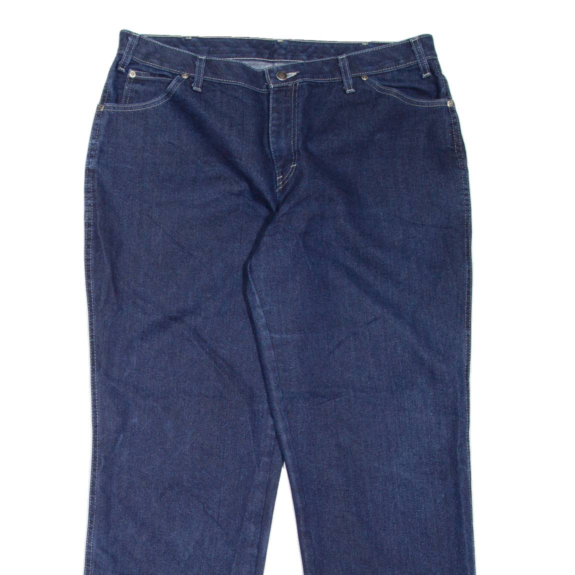 DICKIES Workwear Womens Jeans Blue Relaxed Straight W36 L31