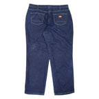 DICKIES Workwear Womens Jeans Blue Relaxed Straight W36 L31
