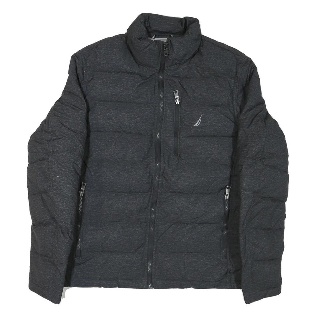 NAUTICA Womens Black Quilted Jacket M Polyester Blend Zip Casual