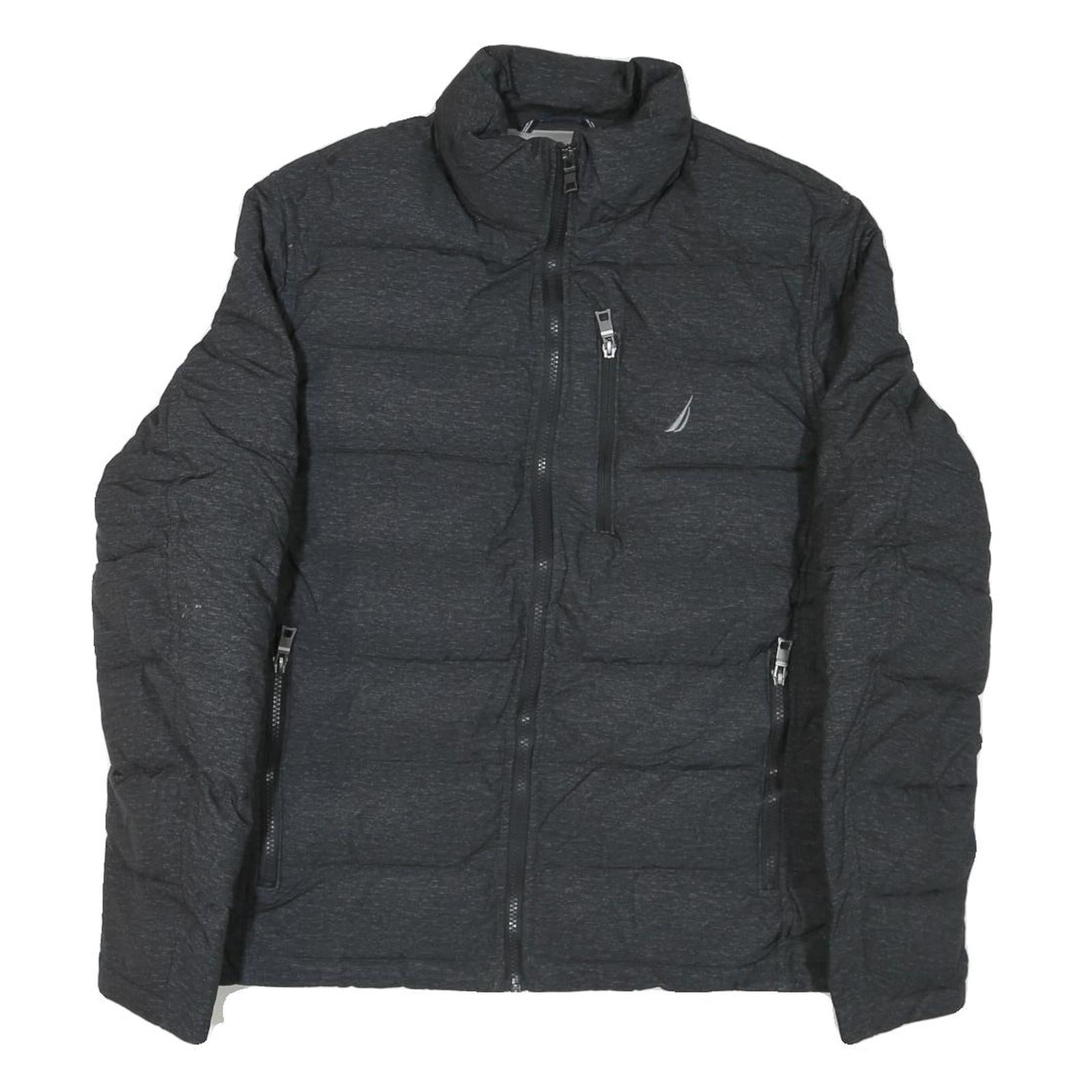NAUTICA Womens Black Quilted Jacket M Polyester Blend Zip Casual