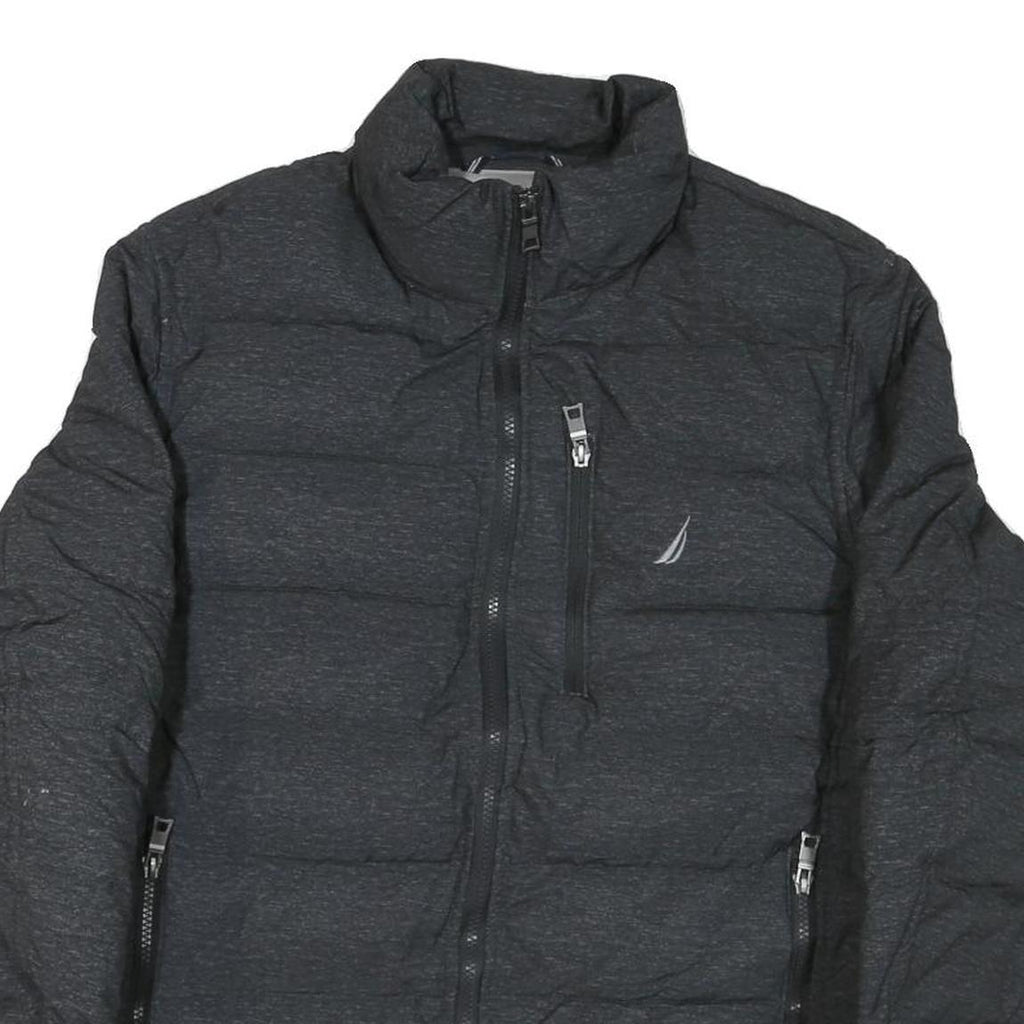 NAUTICA Womens Black Quilted Jacket M Polyester Blend Zip Casual