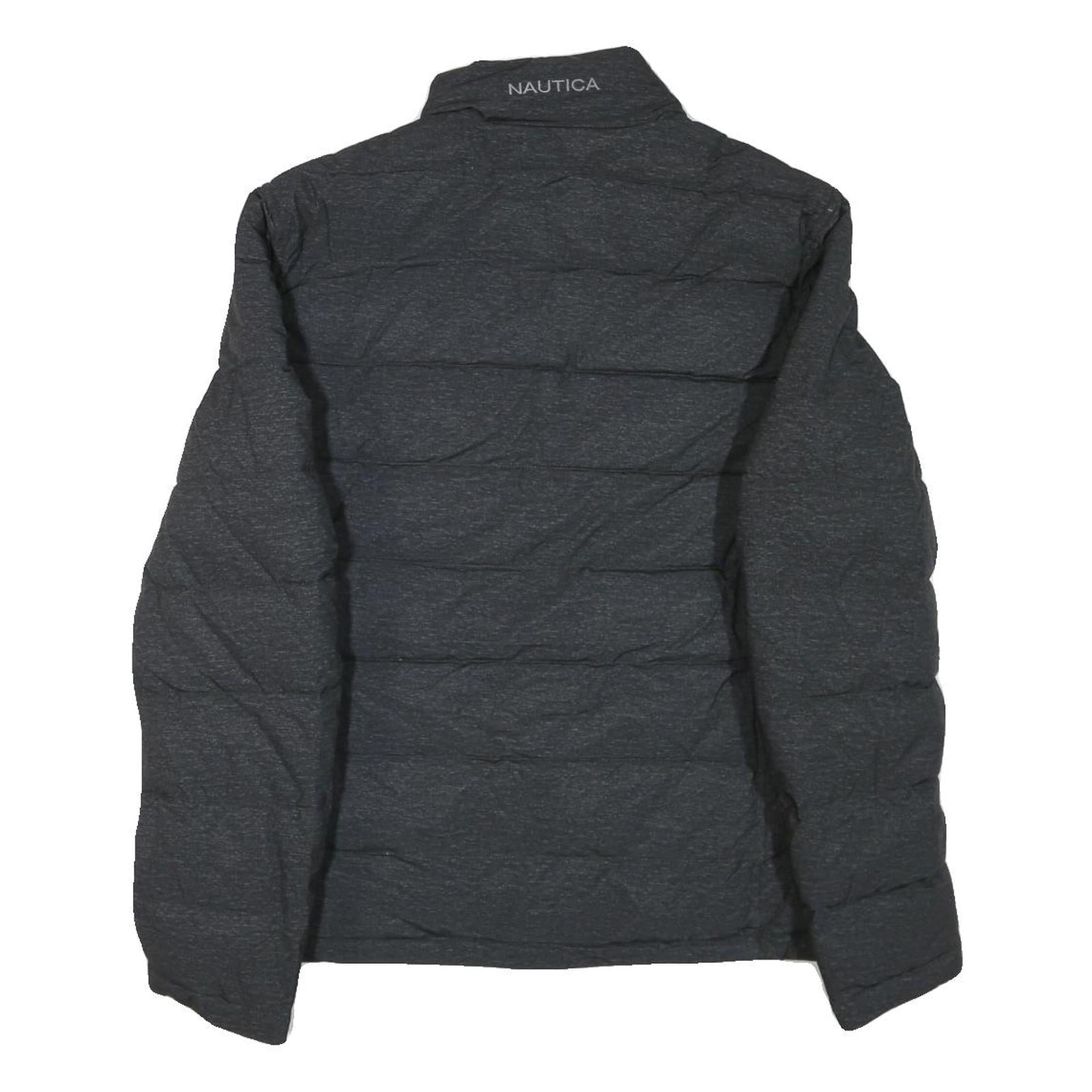 NAUTICA Womens Black Quilted Jacket M Polyester Blend Zip Casual