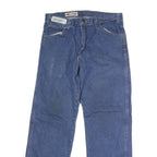 DICKIES Mens Blue Regular Fit Straight Denim Jeans W32 L28 Button Cotton Blend